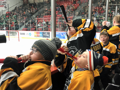 Lawson's Team at the Huskies Game